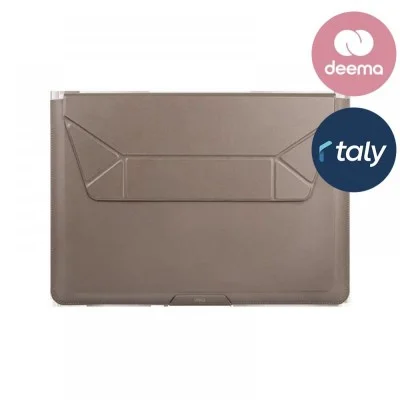 Lap Top Bag Sleeve With Foldable Stand (Up To 14”) Uniq - Stone Grey
